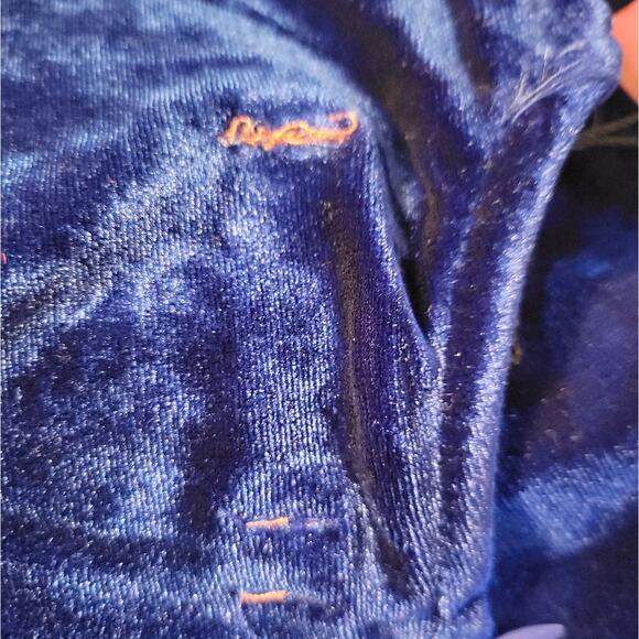 NWT Sapphire Blue Velvet & Black Lace Maxi Dress Whimsigoth Gothic Witchy - M‎ - Picture 7 of 8